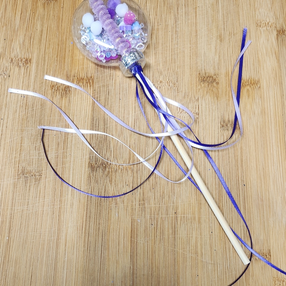 Artisanal Enchanting Purple Party Fairy Shaker Wand